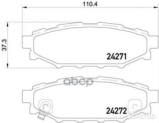 Колодки тормозные subaru BRZ 06/12- / subaru EX