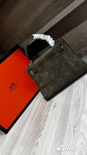 Сумка женская Hermes замша натуральная 25