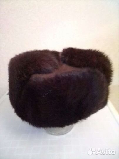 Норковая шапка мужская ушанка