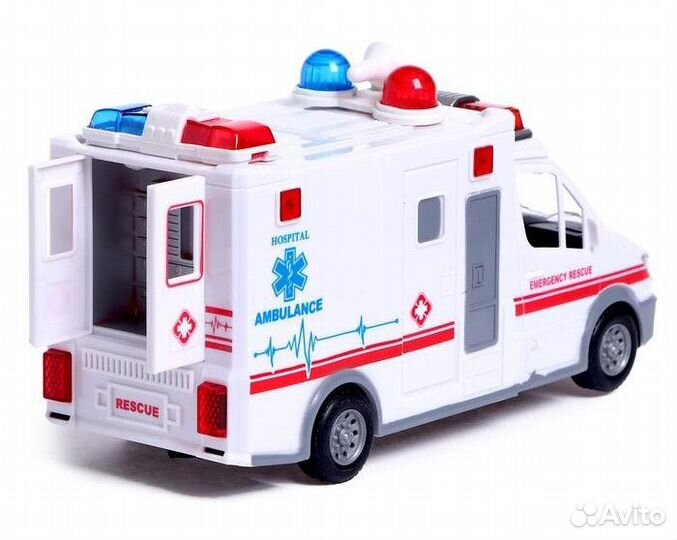 Машина Скорая помощь 20см -свет, звук, от батареек