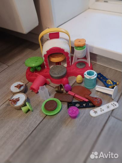 Набор для лепки play doh и мягкие игрушки