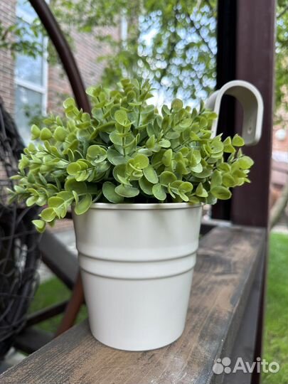 Кашпо настенное подвесное ведро пластик