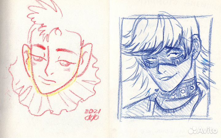 Скетчи на заказ, портретики в своём стиле
