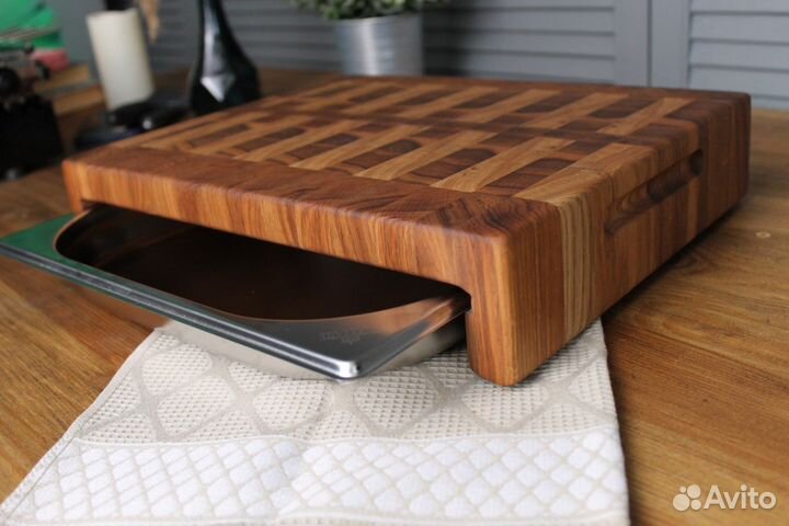 Торцевая разделочная доска из дуба