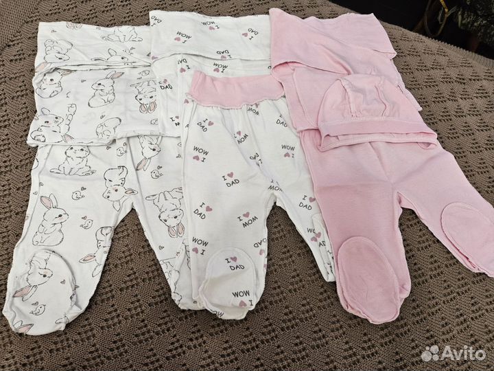 Вещи пакетом для новорожденной девочки 56 р