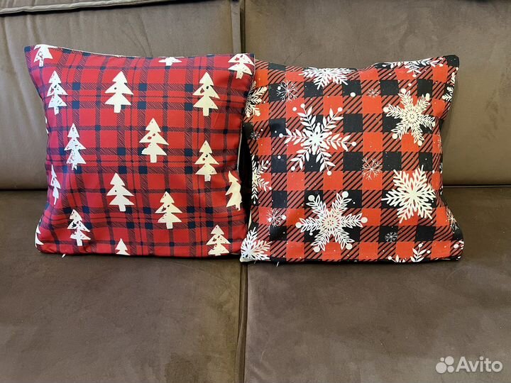 Комплект новогодних наволочек на подушку 45 х 45