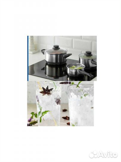 Набор Кастрюль IKEA и бокалы