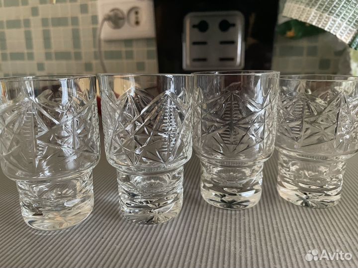 Хрустальные стопки новые