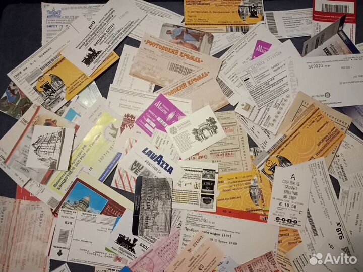 Билеты в коллекцию театры, музеи, концерты 150 шт