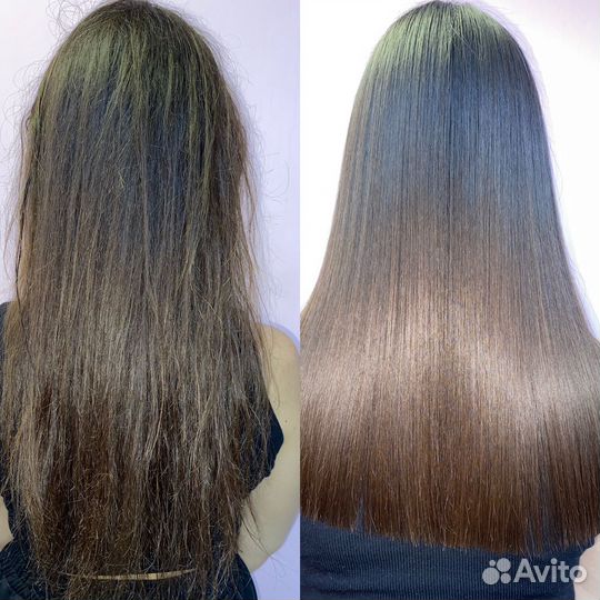 Кератиновое выпрямление волос