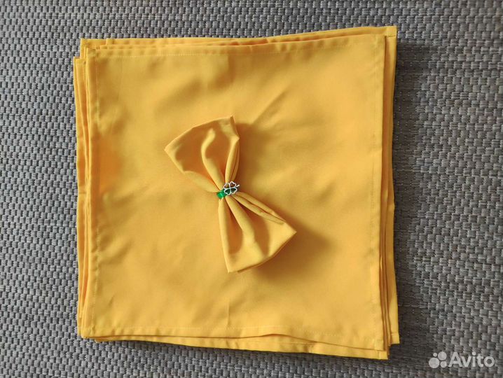 Салфетки сервировочные жёлтые для праздника