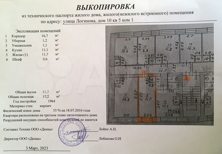Комната 12 м² в 5-к., 3/5 эт.