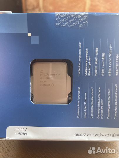 Новый, запечатанный Intel Core i7 12700KF BOX