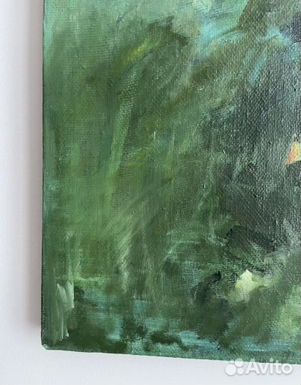 Квадратная картина маслом на холсте Русалочка