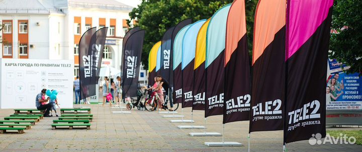 Флаг рекламный виндер парус на заказ