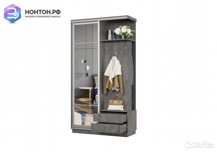 Прихожая-купе Аквила бетон