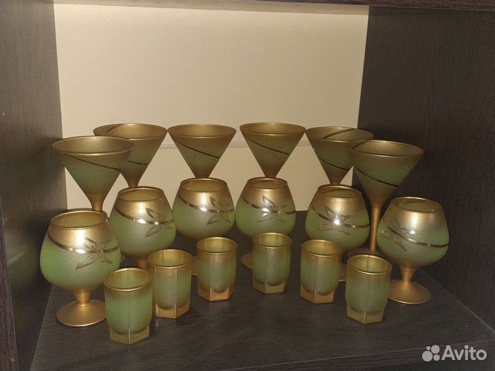 Хрустальные бокалы набор18шт торг