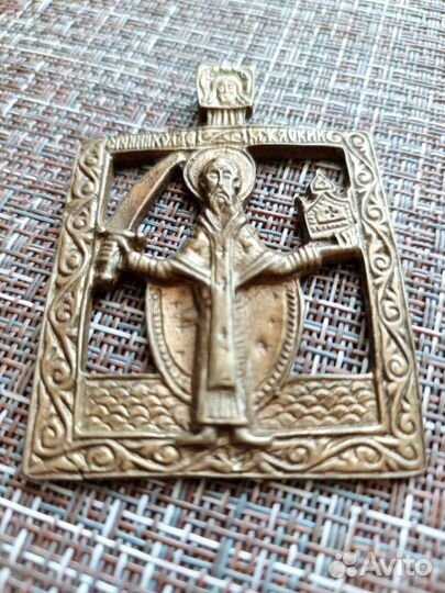 Старинная иконка 75 см