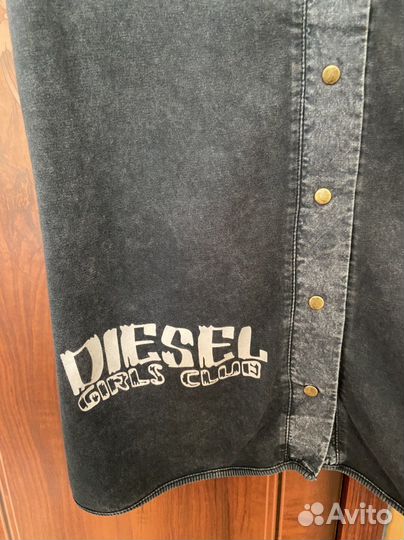 Удлинённый топ на клёпках Diesel