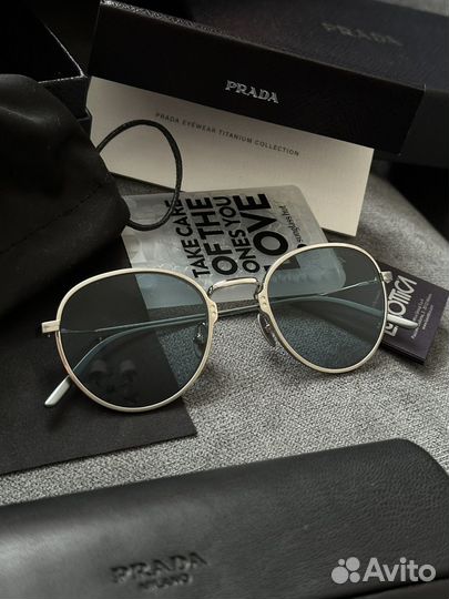 Солнцезащитные очки Prada Round titanium