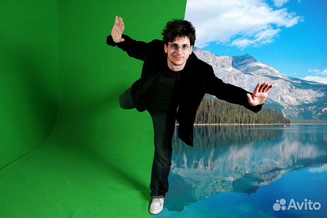 Хромакей 3*4 метра + Стойки (дополнительно)