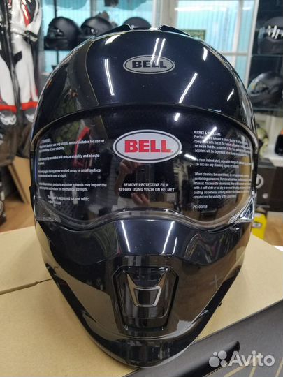 Мотошлем модульн Bell Broozer Solid черн глянец рL