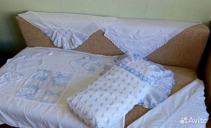 Конверт на выписку +пододеяльник+одежда