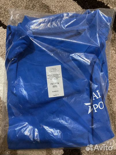 Офисная футболка ввс синего цвета