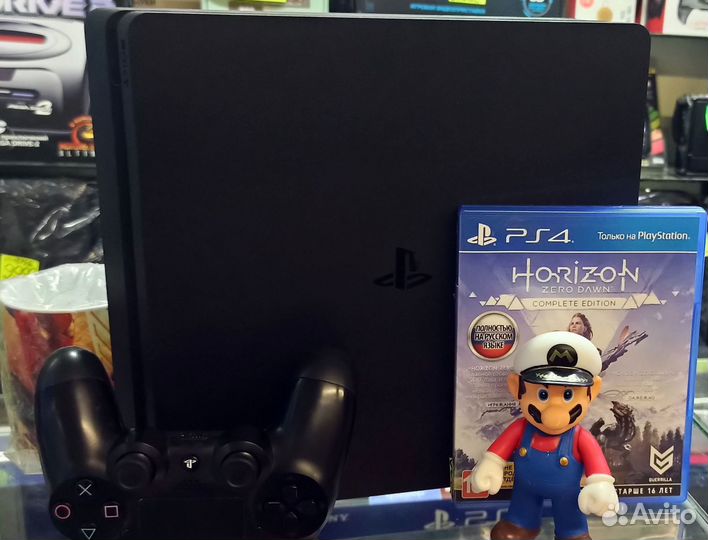 Sony PS4 Slim 500-1Тб + игра в подарок в Марио