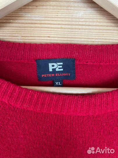 Свитер джемпер Peter elliot шерсть XL красный