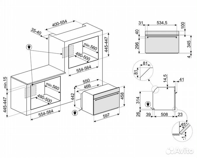 Микроволновая печь Smeg SF4390MX