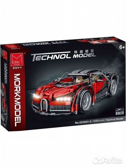 Конструктор Mork Красная Bugatti 1225 дет