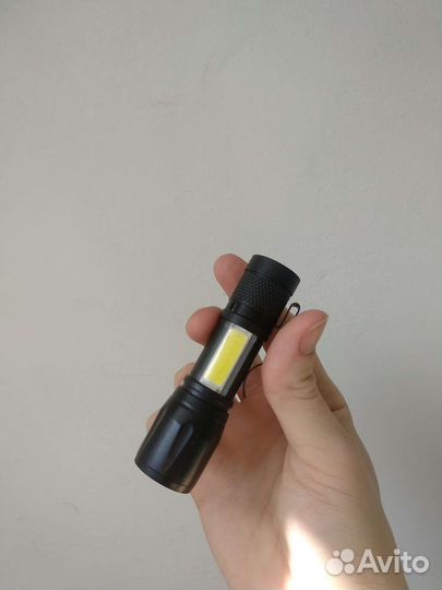 USB Фонарик + боковой сов. С zoom