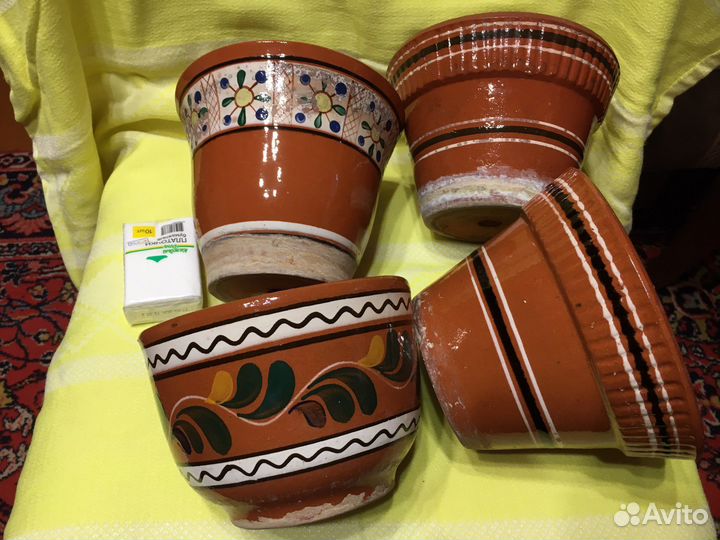 Комплект горшков керамических СССР