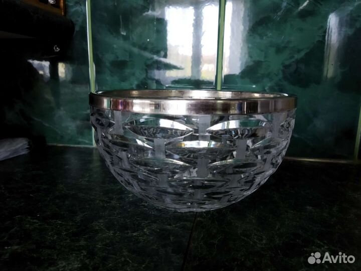 Хрустальная ваза салатник