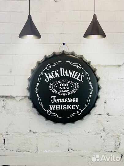 Декор на стену пивная пробка Jack Daniels