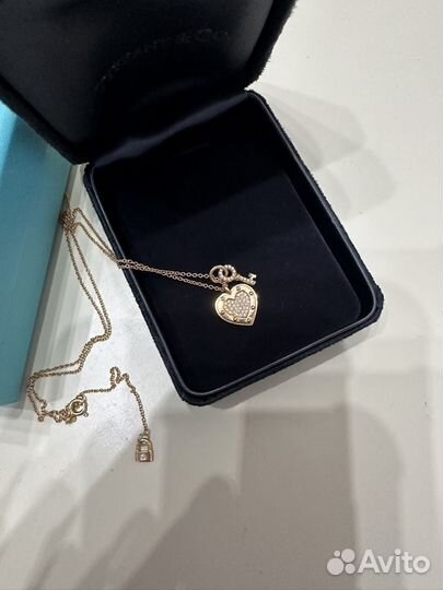 Подвеска tiffany сердце с ключиком Love Heart Tag