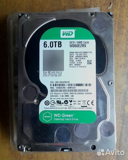 Hdd wd Green 6 tb