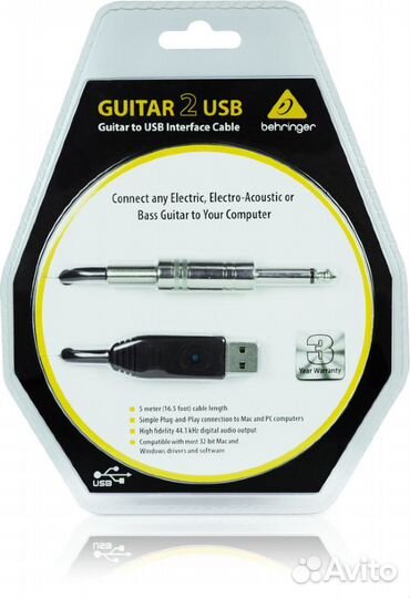 Behringer guitar2USB гитарный USB-аудиоинтерфейс