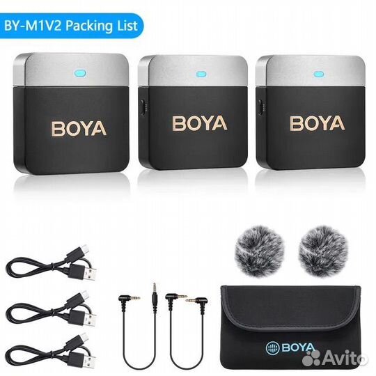 Петличный беспроводной микрофон Boya BY-M1V2 новый