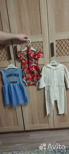 Детская одежда для девочек 80 86 пакетом