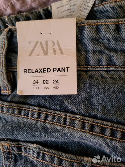 Джинсы zara 34