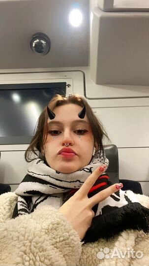 Теплый двусторонний шарф