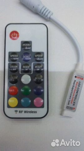 Контролёр д/RGB-ленты на радио частоте с пультом