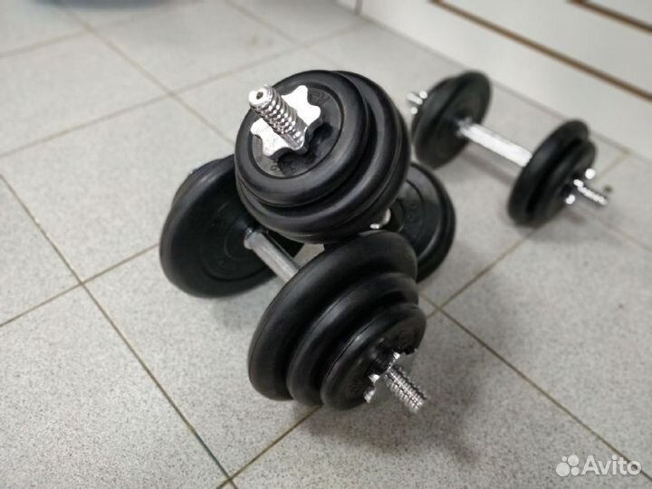 Гантели обрезиненные разборные новые Антат