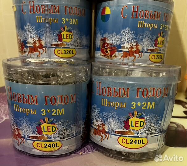 Гирлянда штора 3х3