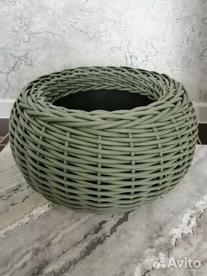 Кашпо шарики 12л из ротанга