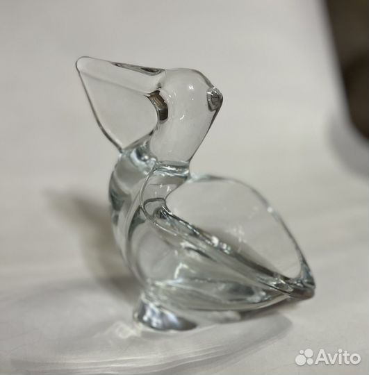 Хрусталь ваза Пеликан Швеция пресс-папье винтаж