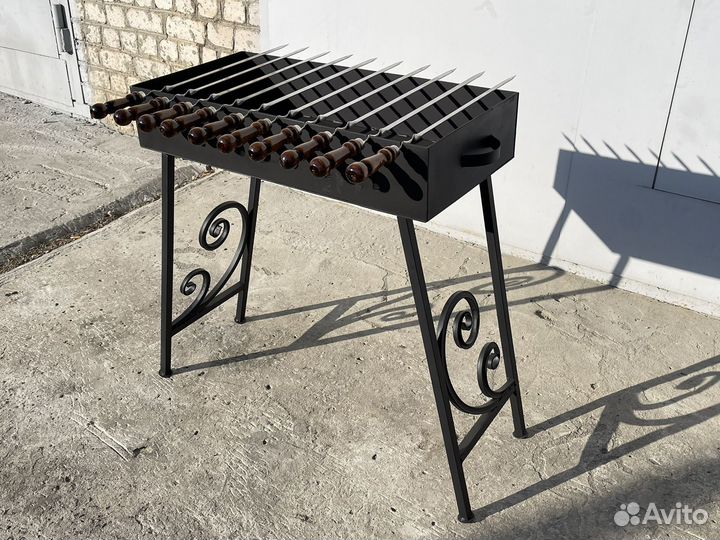 Мангал разборный 3 мм с коваными элементами
