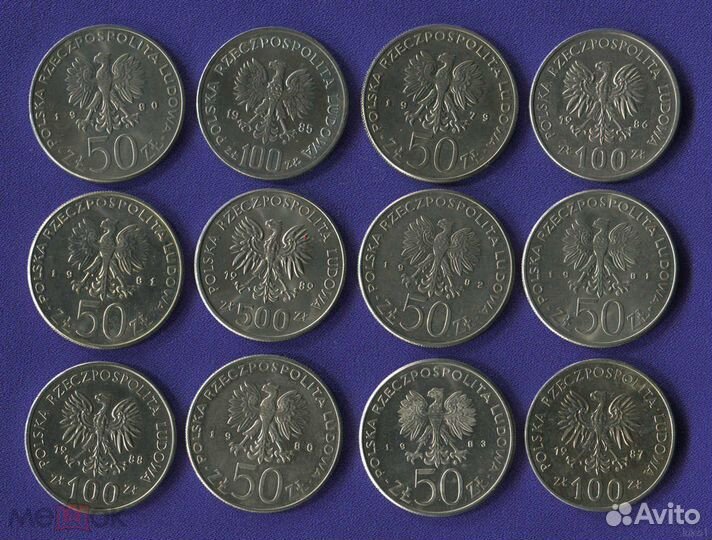 Набор монет Польские короли